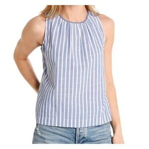 THML Blue White Striped Tunic‎ Top Sleeveless Size Large